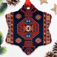 Armenian Old Carpet  Snowflake Ornament (two Sides) by Gohar