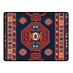 Armenian Old Carpet  Double Sided Fleece Blanket (small)  by Gohar