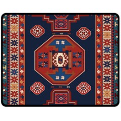 Armenian Old Carpet  Double Sided Fleece Blanket (medium)  by Gohar