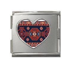 Armenian Carpet Mega Link Heart Italian Charm (18mm) by Gohar