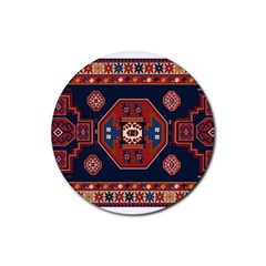 Armenian Carpet Rubber Round Coaster (4 Pack) by Gohar