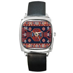 Armenian Carpet Square Metal Watch by Gohar