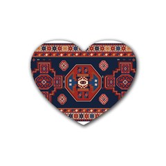 Armenian Carpet Rubber Heart Coaster (4 Pack) by Gohar