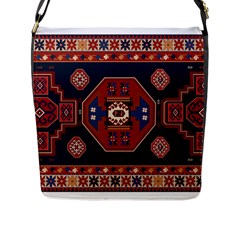 Armenian Carpet Flap Closure Messenger Bag (l) by Gohar