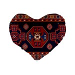 Armenian Carpet Standard 16  Premium Flano Heart Shape Cushions Back