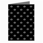 Royalty Crown Graphic Motif Pattern Greeting Card Left