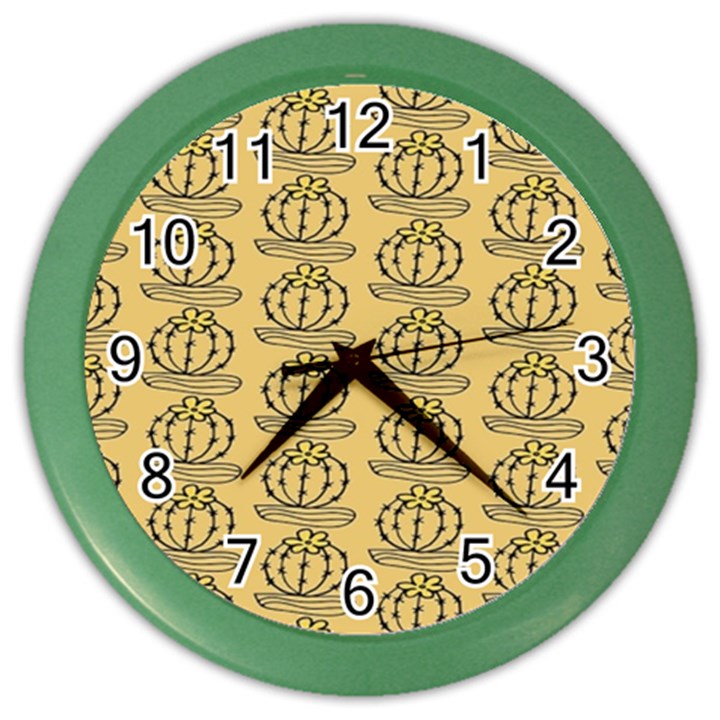 Cactus Color Wall Clock