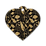 Natura Premium Golden Leaves Dog Tag Heart (Two Sides) Back