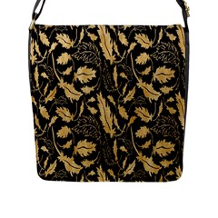 Natura Premium Golden Leaves Flap Closure Messenger Bag (l) by ConteMonfrey