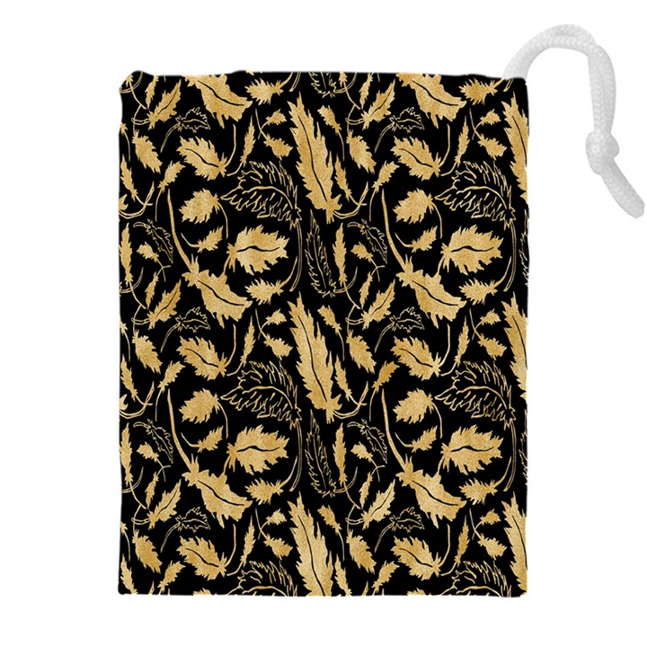 Natura Premium Golden Leaves Drawstring Pouch (4XL)