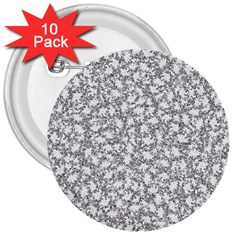 Bacterias Drawing Black And White Pattern 3  Buttons (10 Pack)  by dflcprintsclothing