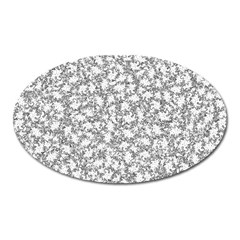 Bacterias Drawing Black And White Pattern Oval Magnet by dflcprintsclothing