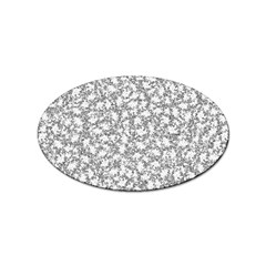 Bacterias Drawing Black And White Pattern Sticker Oval (10 pack)