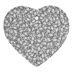 Bacterias Drawing Black And White Pattern Heart Ornament (two Sides) by dflcprintsclothing