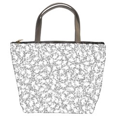 Bacterias Drawing Black And White Pattern Bucket Bag