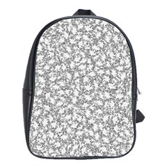 Bacterias Drawing Black And White Pattern School Bag (large) by dflcprintsclothing