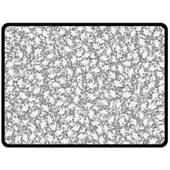 Bacterias Drawing Black And White Pattern Fleece Blanket (Large) 