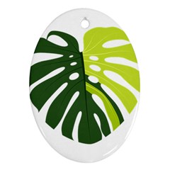 Monstera  Oval Ornament (two Sides) by ConteMonfrey