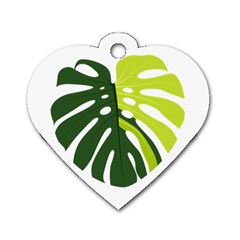 Monstera  Dog Tag Heart (one Side) by ConteMonfrey