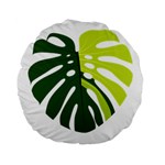 Monstera  Standard 15  Premium Round Cushions Front