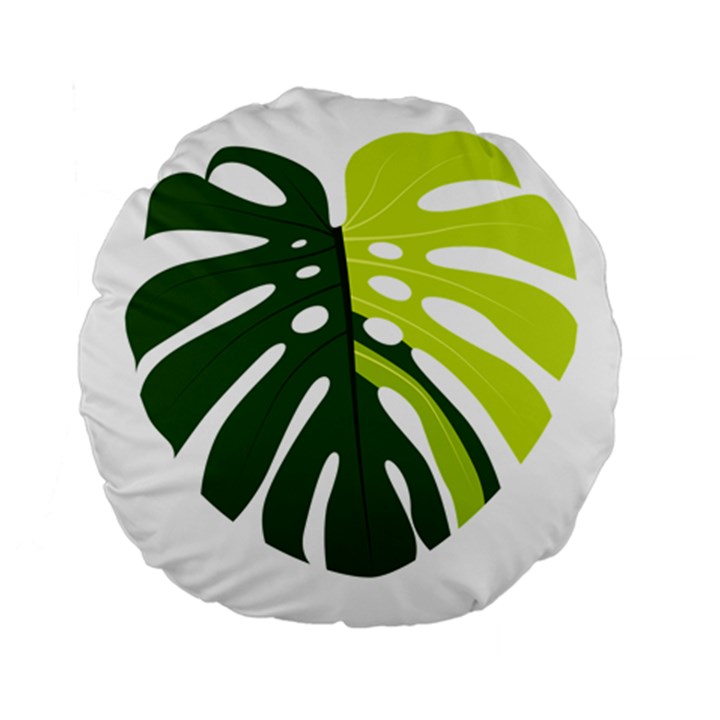 Monstera  Standard 15  Premium Round Cushions