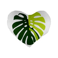 Monstera  Standard 16  Premium Heart Shape Cushions by ConteMonfrey