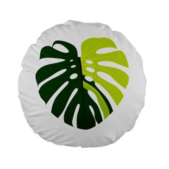 Monstera  Standard 15  Premium Flano Round Cushions by ConteMonfrey