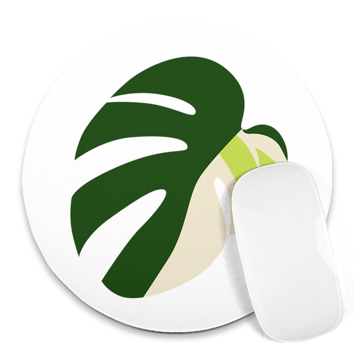 Monstera Round Mousepad