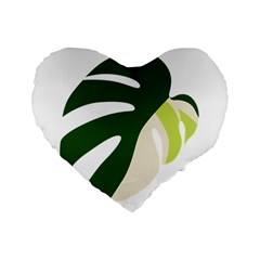 Monstera Standard 16  Premium Heart Shape Cushions by ConteMonfrey