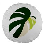 Monstera Large 18  Premium Flano Round Cushions Front