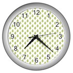 Fall Of Leaves Wall Clock (Silver) Front