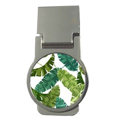 Banana Leaves Tropical Money Clips (round)  by ConteMonfrey