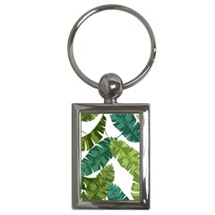 Banana Leaves Tropical Key Chain (rectangle) by ConteMonfrey