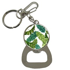 Banana Leaves Tropical Bottle Opener Key Chain by ConteMonfrey