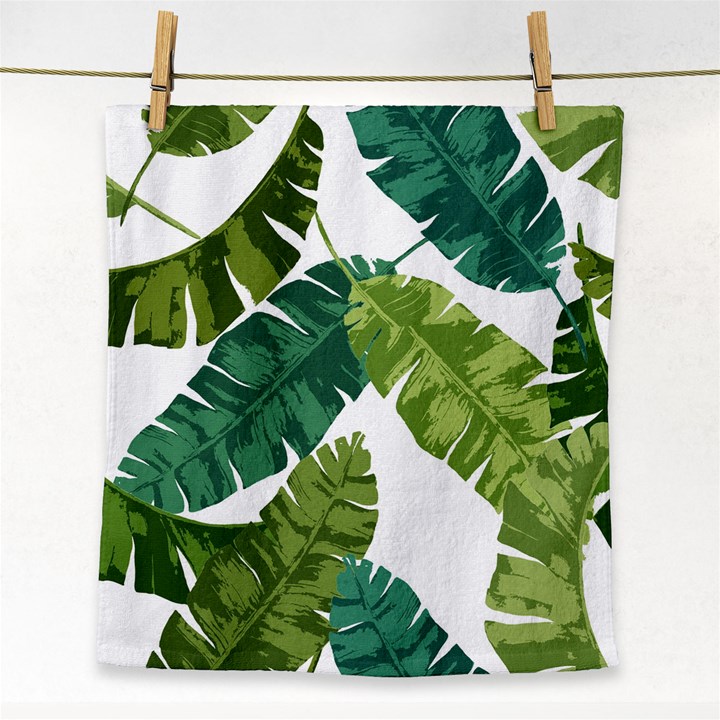 Banana Leaves Tropical Face Towel