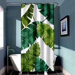 Banana Leaves Tropical Shower Curtain 36  X 72  (stall)  by ConteMonfrey