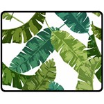 Banana Leaves Tropical Double Sided Fleece Blanket (Medium)  58.8 x47.4  Blanket Front