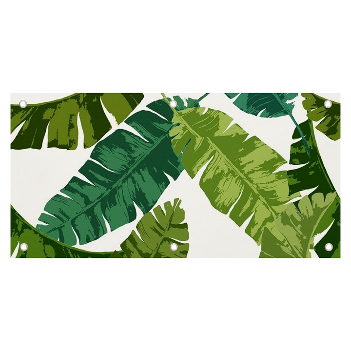 Banana Leaves Tropical Banner and Sign 6  x 3 