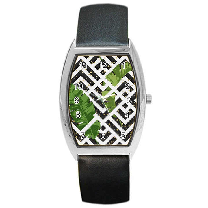 Modern Garden Barrel Style Metal Watch