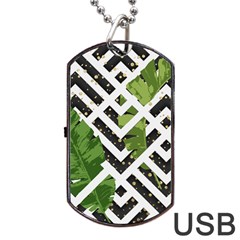 Modern Garden Dog Tag Usb Flash (two Sides) by ConteMonfrey