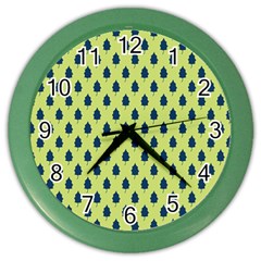 Blue Pines Color Wall Clock by ConteMonfrey