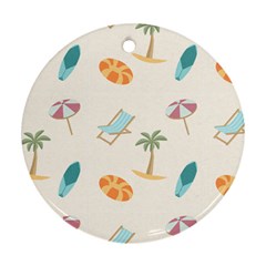 Cool Summer Pattern - Beach Time!   Ornament (round) by ConteMonfrey