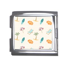 Cool Summer Pattern - Beach Time!   Mega Link Italian Charm (18mm)