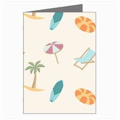 Cool Summer Pattern - Beach Time!   Greeting Cards (pkg Of 8) by ConteMonfrey