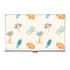 Cool Summer Pattern - Beach Time!   Business Card Holder by ConteMonfrey