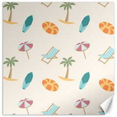 Cool Summer Pattern - Beach Time!   Canvas 16  X 16  by ConteMonfrey