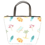 Cool Summer Pattern - Beach Time!   Bucket Bag Front