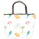 Cool Summer Pattern - Beach Time!   Bucket Bag Back