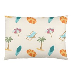 Cool Summer Pattern - Beach Time!   Pillow Case by ConteMonfrey