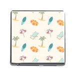 Cool Summer Pattern - Beach Time!   Memory Card Reader (Square 5 Slot) Front